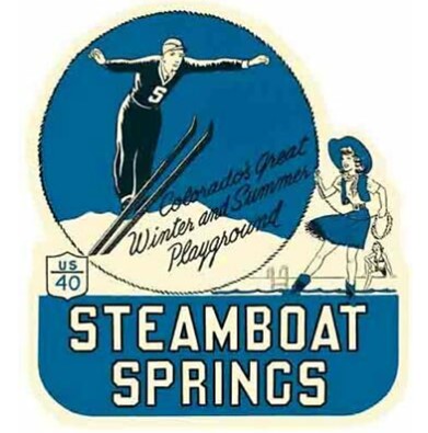(image for) Colorado (6) Steamboat Springs Vintage Vacation Sticker
